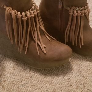 Fringe booties